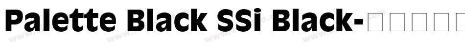 Palette Black SSi Black字体转换